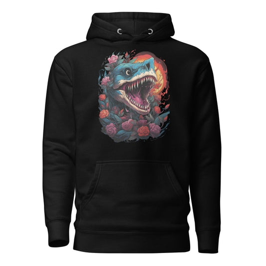 FLOWER OCEAN SHARK HOODIE