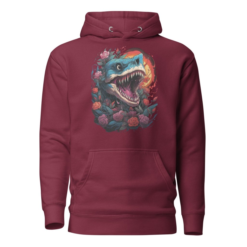 FLOWER OCEAN SHARK HOODIE