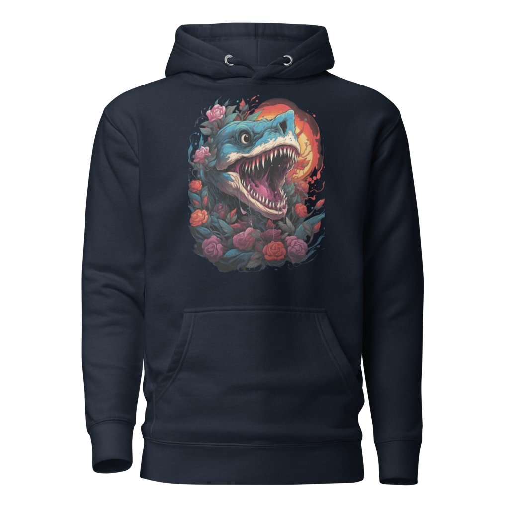 FLOWER OCEAN SHARK HOODIE