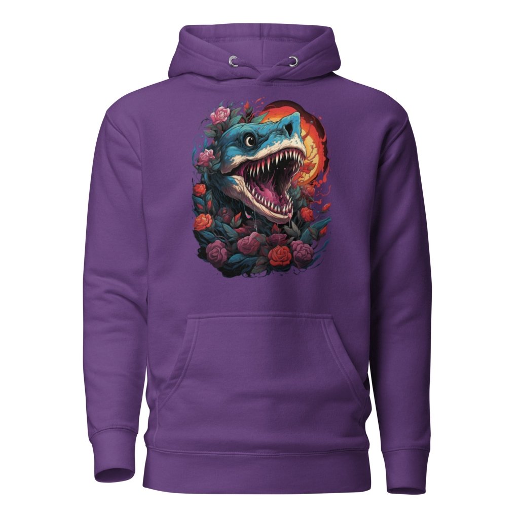 FLOWER OCEAN SHARK HOODIE