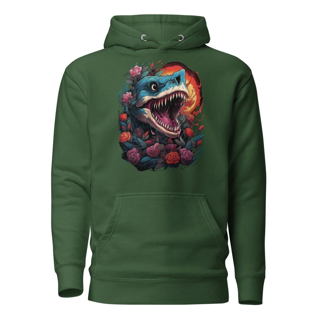 FLOWER OCEAN SHARK HOODIE