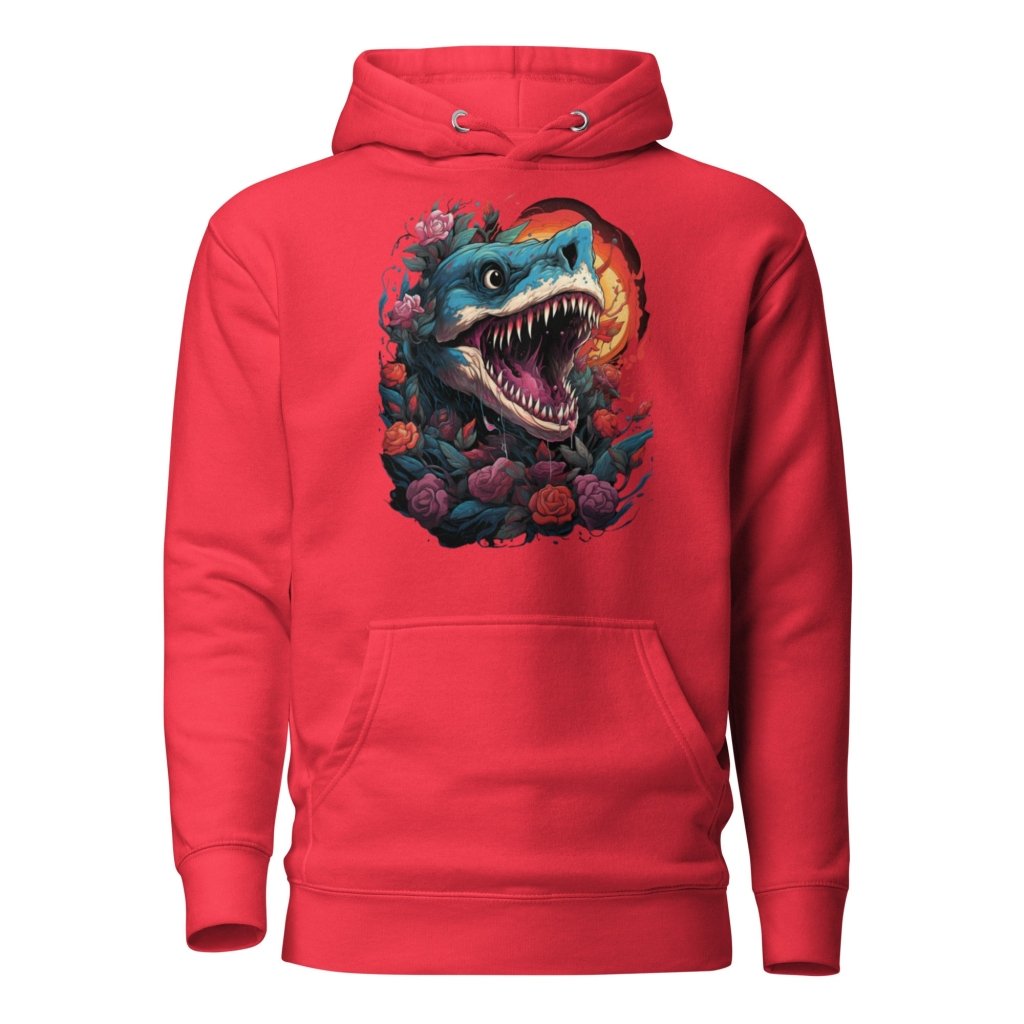FLOWER OCEAN SHARK HOODIE